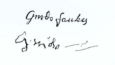 Handtekening van Guy Fawkes (1570-1606) door English School